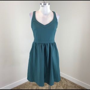Cynthia Rowley M Emerald Green Skater Dress